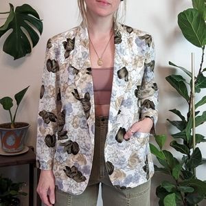 Lancom | Francosise | Vintage Silky Floral Blazer